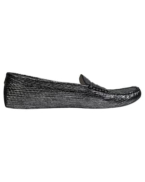 Tod's Metallic-Accent Loafers in Silver Leather
