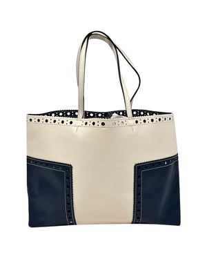 Tory Burch Brogue Tote Bag in Multicolor Leather