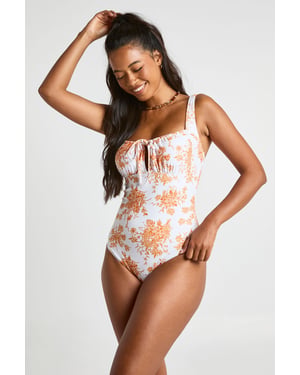 Floral Ruched Detail Swimsuit