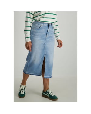 C.O.J. Denim Rok evelyn light blue fringe