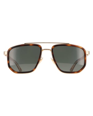 Gucci Aviator Mens Gold Havana Green GG2073S