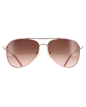 Calvin Klein Aviator Unisex Shiny Rose Gold Brown Gradient CK21306S