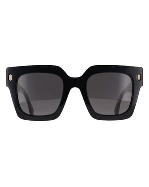Fendi Square Womens Shiny Black Smoke Grey FE40101I Fendi Roma