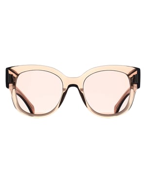 Salvatore Ferragamo Oval Womens Transparent Nude Pink Brown SF2007S