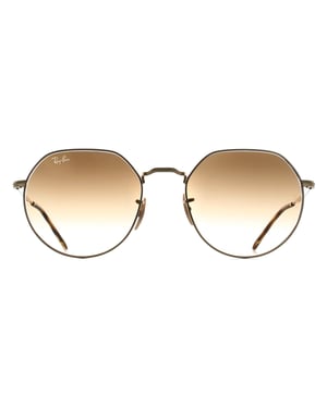 Ray-Ban Round Unisex Arista Gold Brown Gradient RB3565 Jack