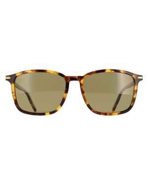 Serengeti Rectangle Mens Shiny Classic Havana Mineral Polarized 555nm Lenwood