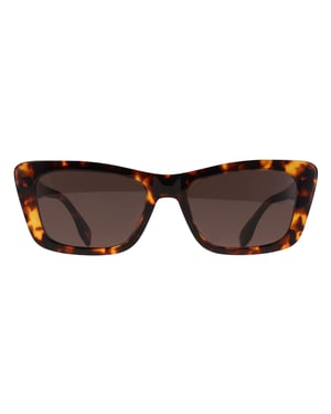 Fendi Rectangle Womens Dark Havana Green FE40185I Lettering