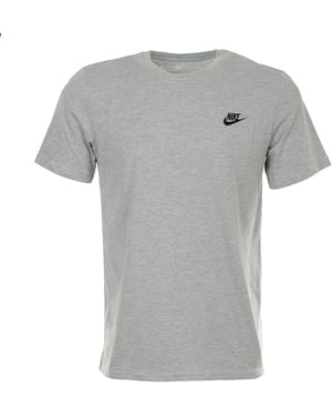 Nike Grey Black Sportswear Club T Shirt