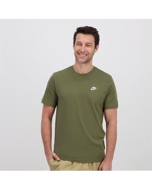 Nike Green White Sportswear Club T Shirt