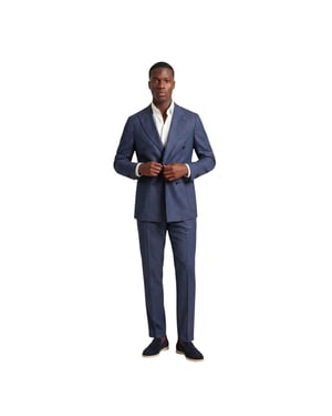 Mulish Blauwe Polyester Twee-Delige Pak