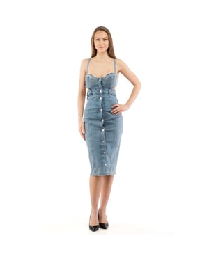 Moschino Meerkleurige Katoenen Casual Jurk