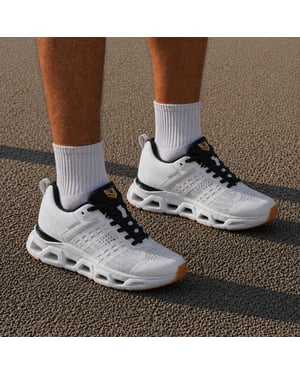 Q1905 Sneaker holten wit/ zwart/ oranje