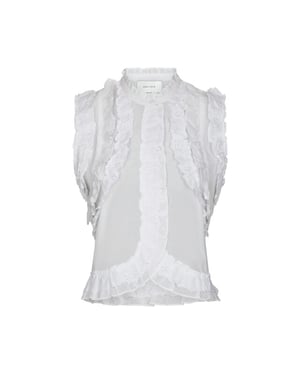 Neo Noir celia ruffle top 168323 120 white