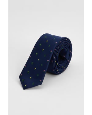 Navy Ditsy Floral Tie