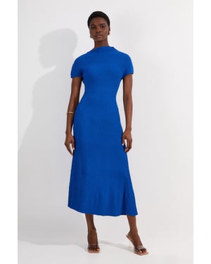 Stitch Detail Knit Midi Dress