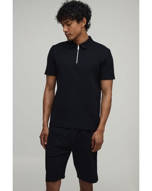 Slim Fit Waffle Polo & Short Set