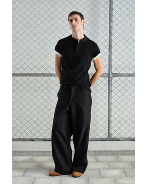 Baggy Fit Wijde Pantalon met Zak