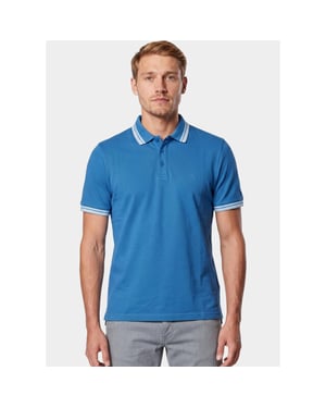 Bos Bright Blue Scotland blue polo heren brick polo plain contrast col spe25108br06sb/241 true blue