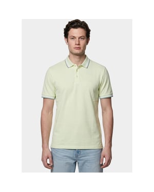 Bos Bright Blue Scotland blue polo heren brick polo plain contrast col spe25108br06sb/311 pistachio