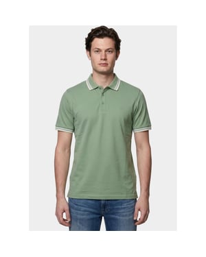 Bos Bright Blue Scotland blue polo heren brick polo plain contrast col spe25108br06sb/343 surf side
