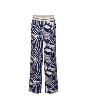 &Co Woman &co women broek nessy weave blue multi