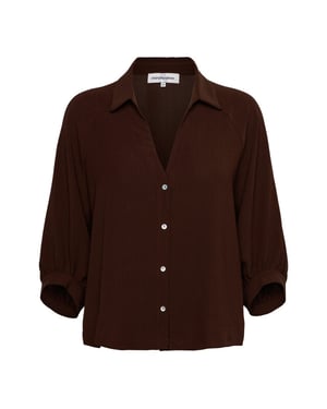 &Co Woman &co women blouse marijke chocolate