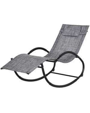 4goodz Schommelstoel tuin ligstoel met hoofdsteun 155x61x88 cm -