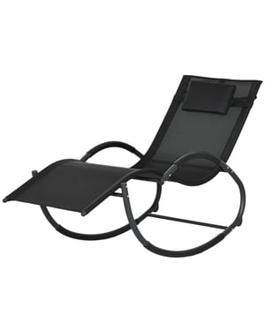 4goodz Schommelstoel tuin ligstoel met hoofdsteun 155x61x88 cm -