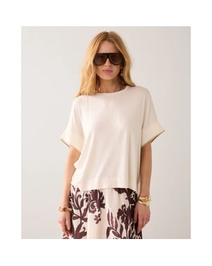 Summum 3s5326-30790 122 top boxy knit trims