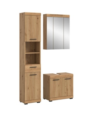 Furnilux Badcombinatie set 3-delige badkamer meubels moderne opbergoplossing