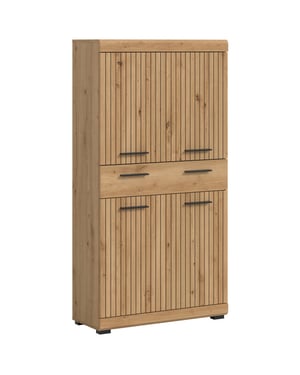 Furnilux Midikast in artisan look opbergkast met deuren en lade moderne