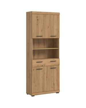 Furnilux Hoge kast breed ruime opbergkast met 4 deuren moderne artisan look