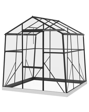 4goodz Tuinkas aluminium met polycarbonaat 192x192x203 cm -