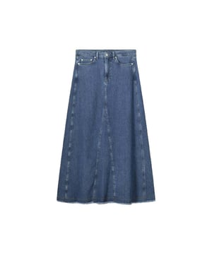 Summum 6s1330-5145 flared denim skirt dry cotton