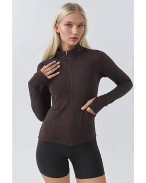 Aansluitende Gebreide Col Actieve Top