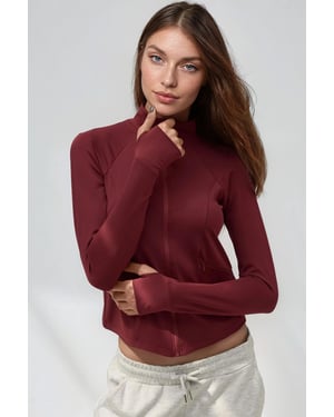Fitted Knitted Turtleneck Active Top