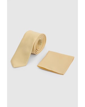 Butter Yellow Plus & Tall Tie and Pocket Square