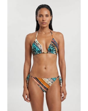 Linear Animal Print Bikini Bottom