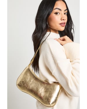 Metallic Basic Shoulder Bag
