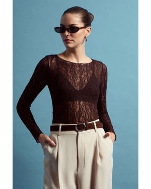 Slim Fit Kant Bootnek Blouse