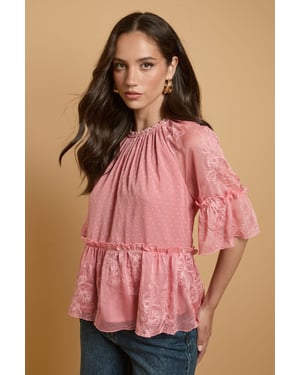 Chiffon Peplum Blouse