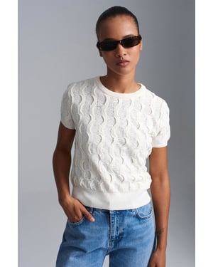 Geleide Ribbel Crop Blouse