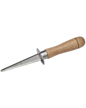 WDMT Oestermes met houten handvat – rvs