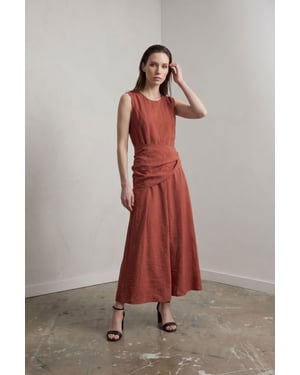 Mouwloze A-Line Midi-jurk