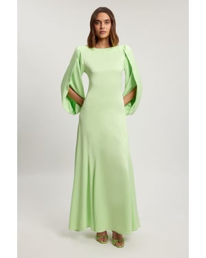 Satin Viscose Soft Midi Dress