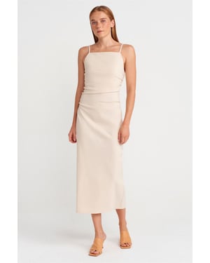 Mouwloze Bodycon Midi Jurk