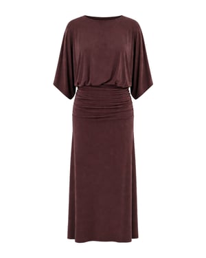 Crew Neck Midi Gebreid Jurk