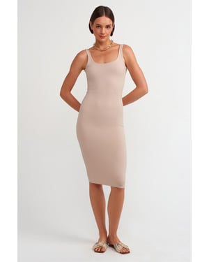 Mouwloze Bodycon Midi-jurk