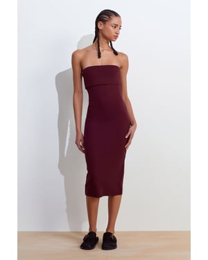 Strapless Bodycon Midi-jurk