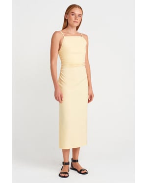 Mouwloze Bodycon Midi Jurk